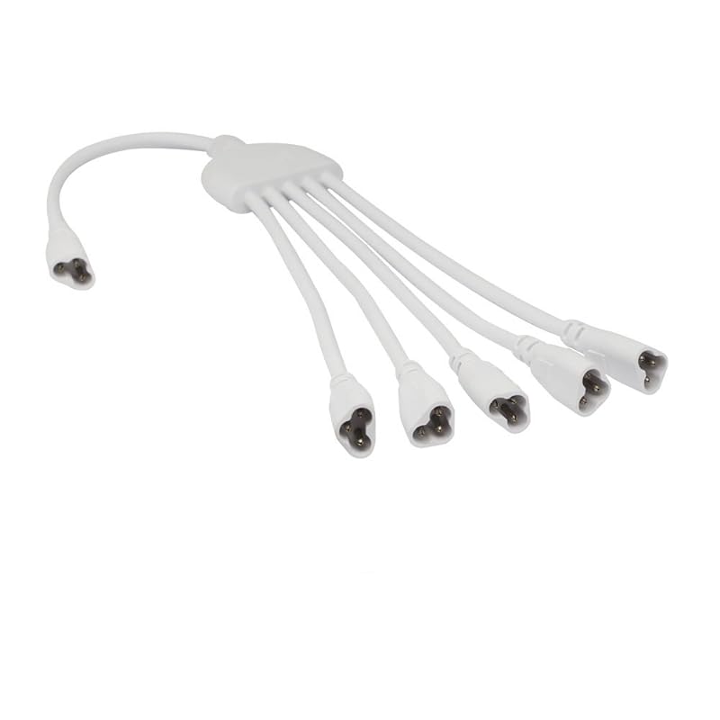 SinLoon T5 T8 LEDスプリッターケーブル 3ピン LEDワイヤーコネクター 5ウェイスプリッター延長コード シーリングライト用 LEDチューブランプホルダーソケット(1~5)