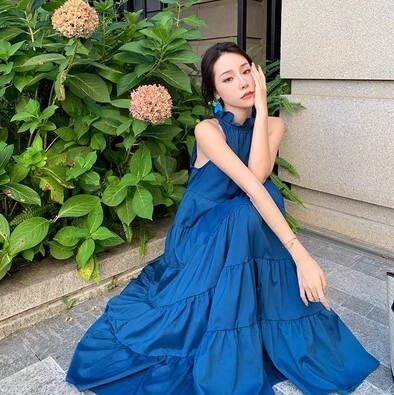 ワンピース ワンピドレス ロング丈 袖なし ホルターネック かわいい 大人可愛い きれいめ カジュアル 大人 上品 おしゃれ お洒落 かっこいい 大人女子 ラブリー キュート ガーリー 個性的 クール