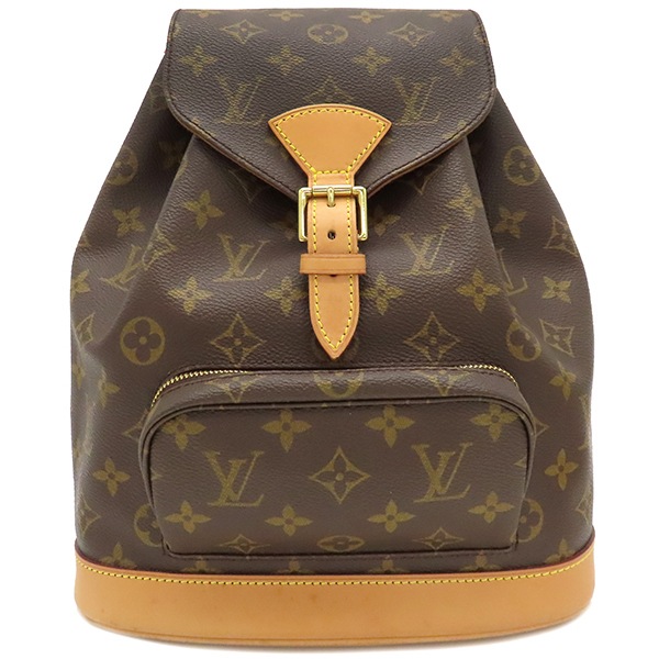 ルイヴィトン LOUIS VUITTON リュック・デイパック モンスリ MM モノグラムキャンバス モノグラム ゴールド金具 茶 バッグパック M51136 SP0020 【保存袋】【中古】