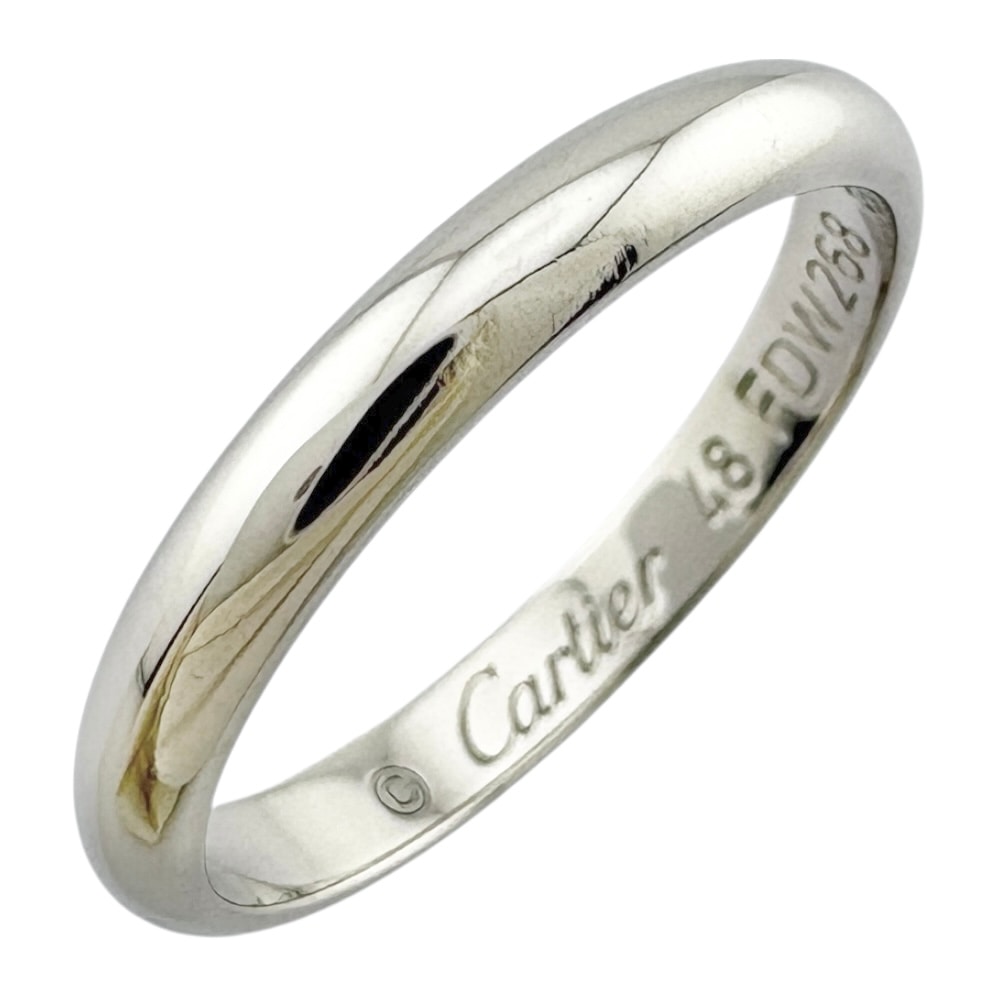 カルティエ ウエディングバンド リング 指輪 8号 Pt950プラチナ CARTIER 中古 美品