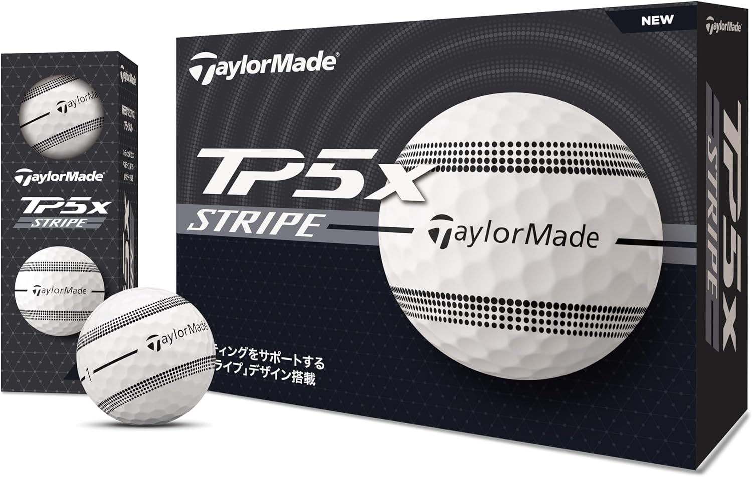 TaylorMade テーラーメイド 日本正規品 TP5/TP5x STRIPE ストライプ シリーズ 2024 ゴルフボール 1ダース(12個入)