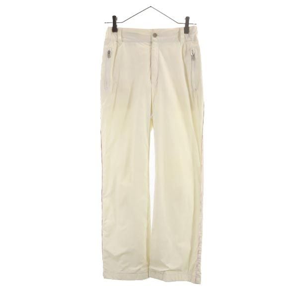 ゴルフ パンツ M アイボリー×ピンク ロング レディース