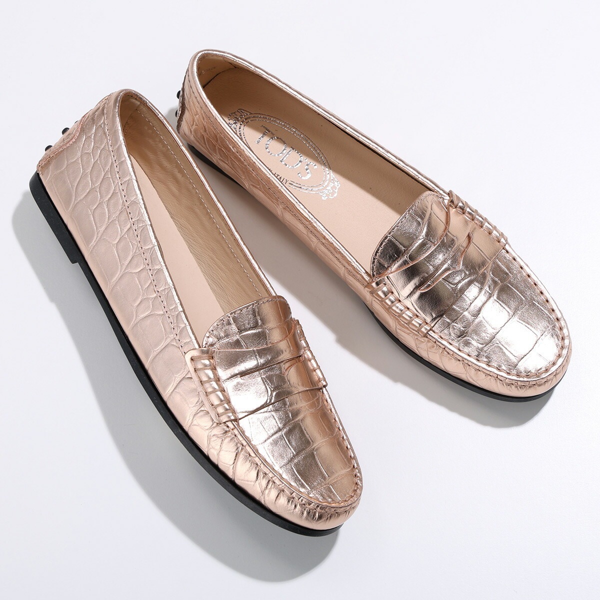 TODS トッズ ローファー ドライビングシューズ CITY GOMMINO シティ ゴンミーノ XXW74B00010WEL レディース レザー モカシン ロゴ シューズ 靴 G605