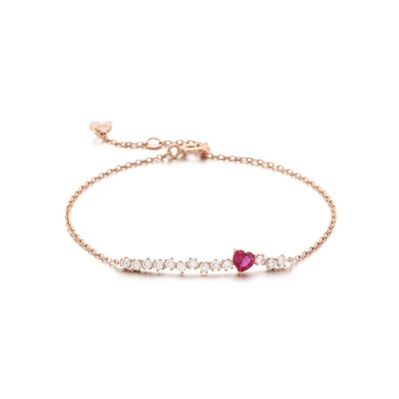 COTTINY / Reflecting Heart Chain Bracelet / ハートチェーンブレスレット