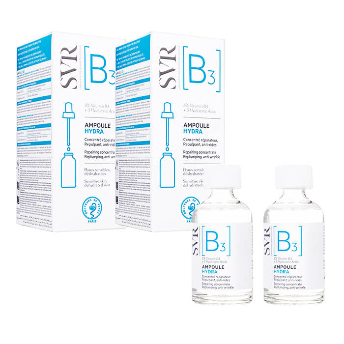 SVR B3アンプルハイドラ 30ml 2本 SVR B3 Ampoule Hydra 美容液 ビタミンB3(ナイアシンアミド)5% ヒアルロン酸 ：海外発送 日時指定不可 国際郵便発送