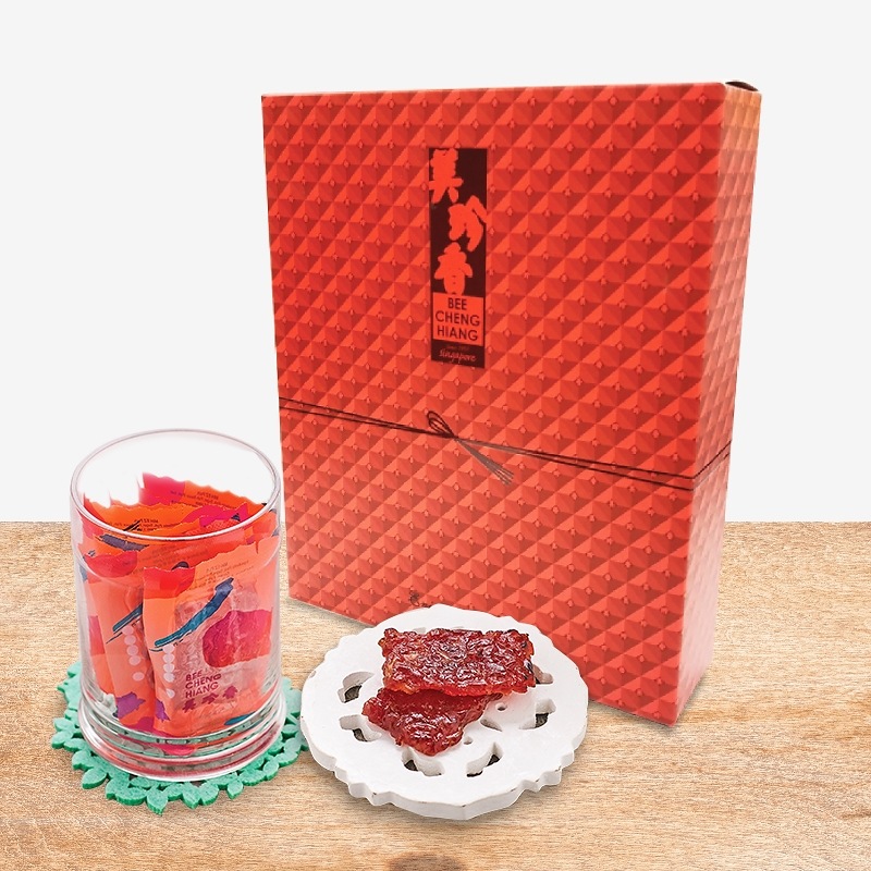 ミニＥＺチリポーク４５０ｇ（辛口） 贈答　手土産　ギフト　シンガポール　バクワ　エスニックフード　味付けポークジャーキー 　おやつ つまみ　ビール　ワイン　オードブル