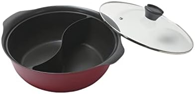 パール金属 卓上鍋 二食鍋 火鍋 28cm IH対応 ガラス蓋付 ふっ素加工 ステイドリーム HB-6588