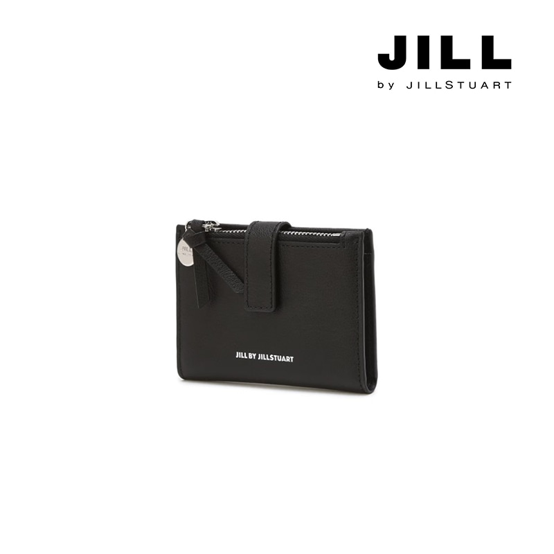 LEATHER ZIPPER CARD WALLET JLWA5E650BK 半財布 財布 本革 折りたたみ 二つ折り ミニ コンパクト 小銭入れ コインケース ケース ジル レディース 韓国