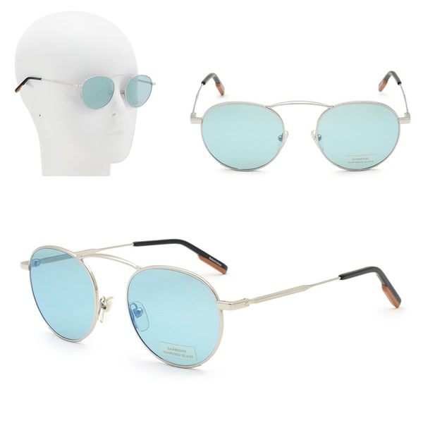 サングラス EZ0114/S 16X 50 Ermenegildo Zegna シルバー ライトブルー ノーズパッド UVカット