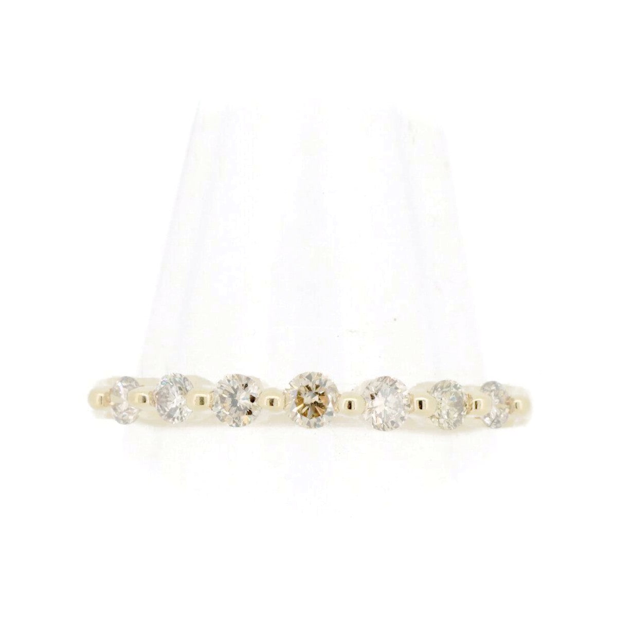 GSTV ハーフエタニティ ダイヤモンド リング 指輪 0.32ct 11号 K18YG(18金 イエローゴールド) 質屋出品