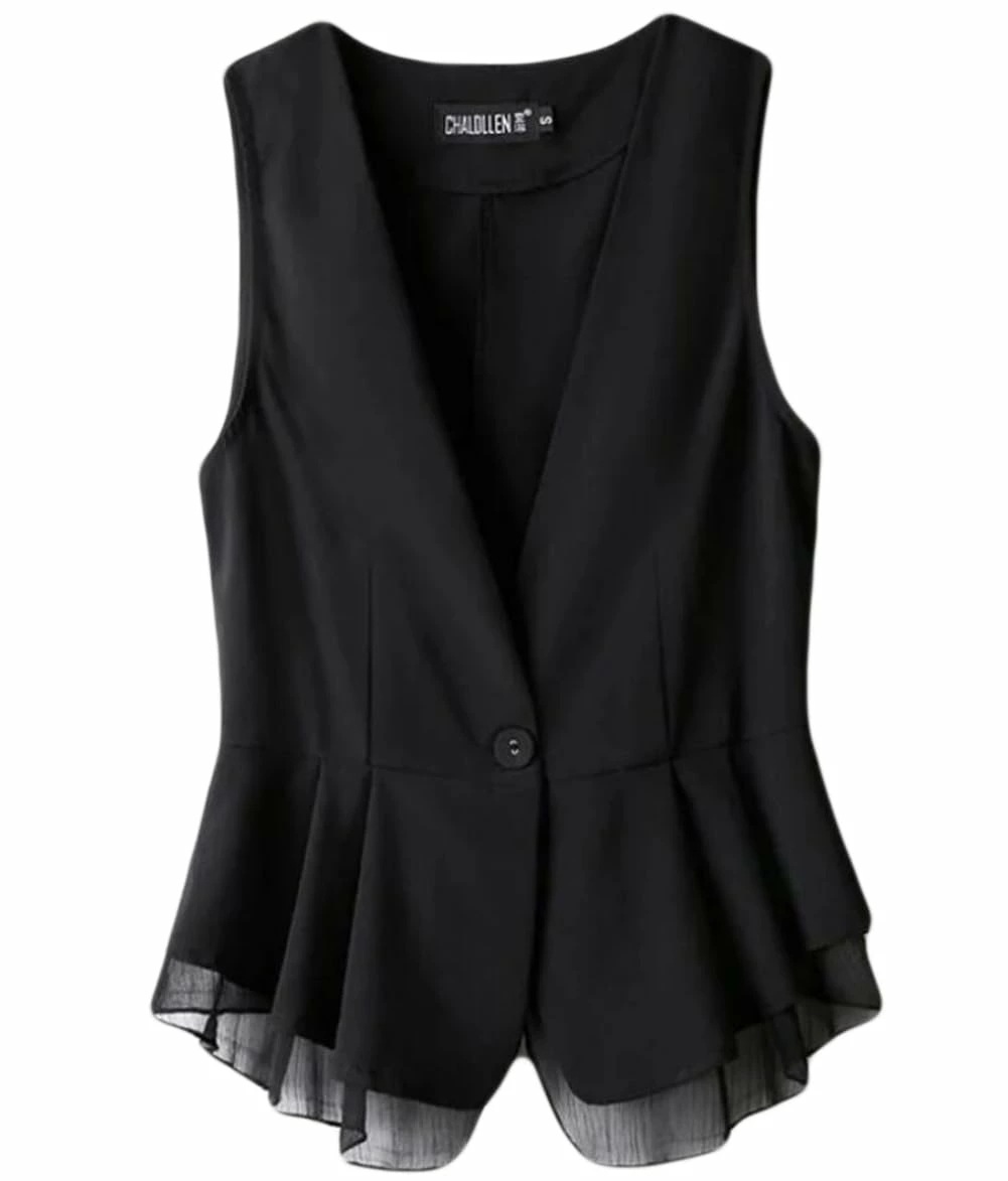 ベスト レディース 春夏 ノースリーブ トップス ジレベスト フォーマル 通勤 チョッキ 袖なし 羽織り ベスト オフィス カーディガン レース付き