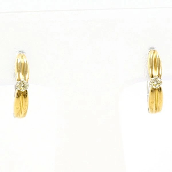 PT900 プラチナ K18YG イヤリング ダイヤ 0.03 ×2 ジュエリー 中古 24,696円