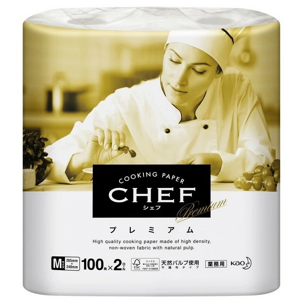 花王　クッキングペーパー　CHEF（シェフ）　プレミアム　Mサイズ　100枚×2ロール×6袋