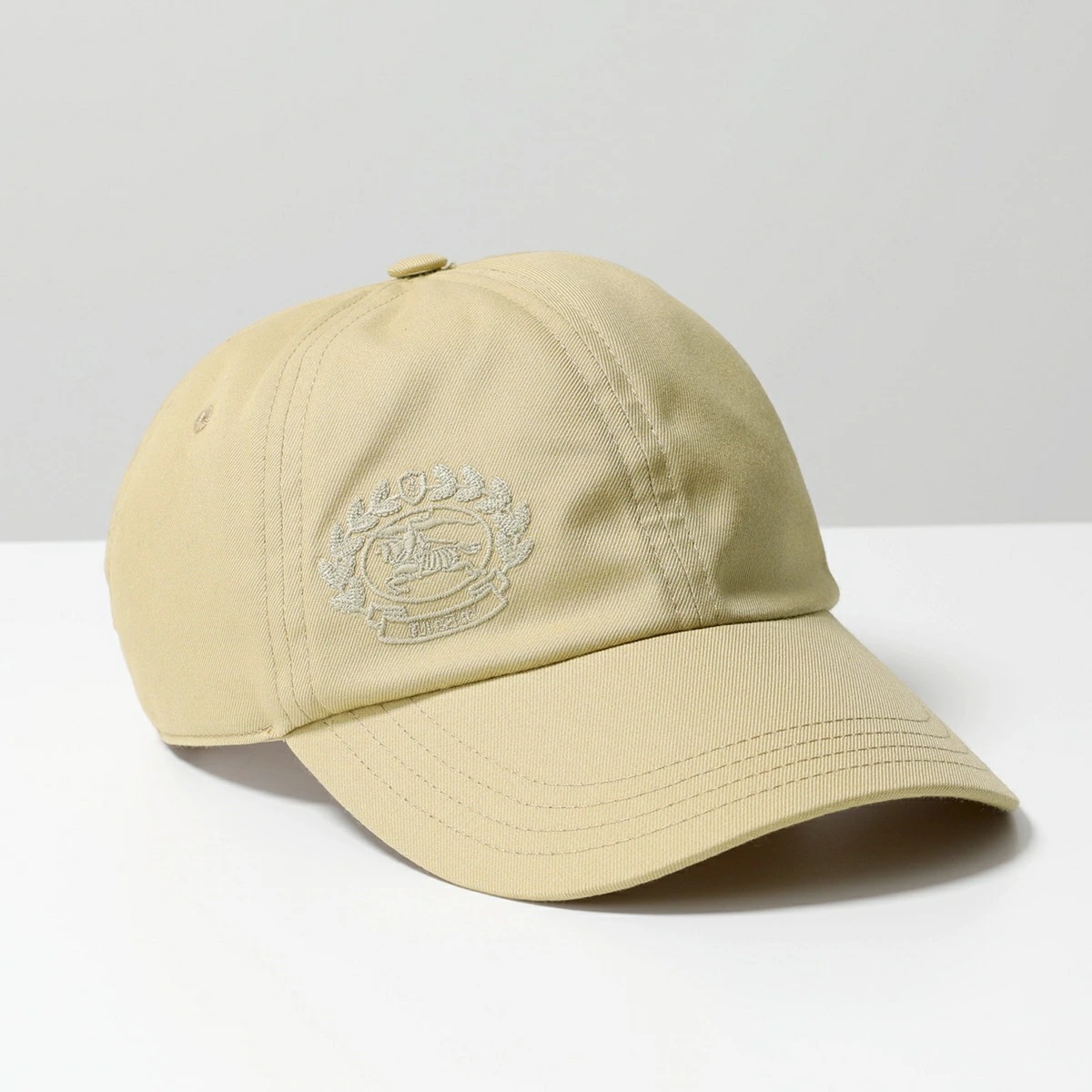 BURBERRY バーバリー ベースボールキャップ MH BURB EMB CREST 8094987 レディース コットンブレンド ロゴ 馬上の騎士 帽子 A3743/FLAX