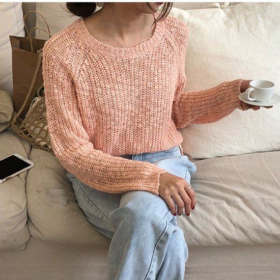 ニット レディース 長袖 ロング丈 トップス 体型カバー クルーネック 丸襟 長袖ニット かわいい おしゃれ 大人可愛い ピンク ブラウン ベージュ ネイビー 無地 シンプル 合わせやすい フリーサイ