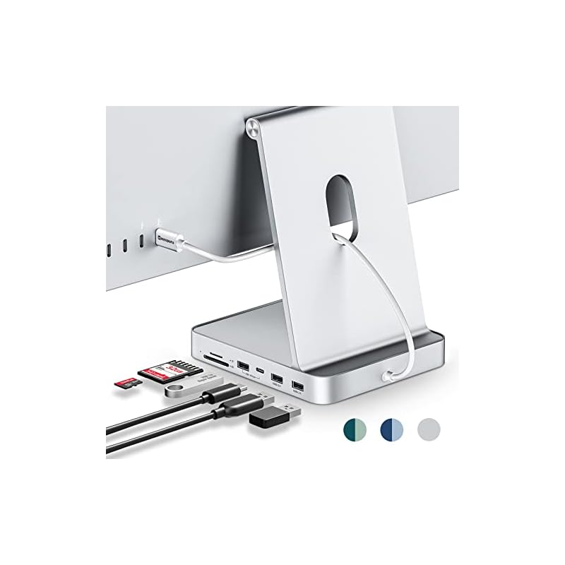 Minisopuru USB C ハブ iMac 24 インチ 2021/2023 用iMac USB ハブサポート M.2 NVMe SSDiMac M1/M3 用 iMac アクセサリUSB