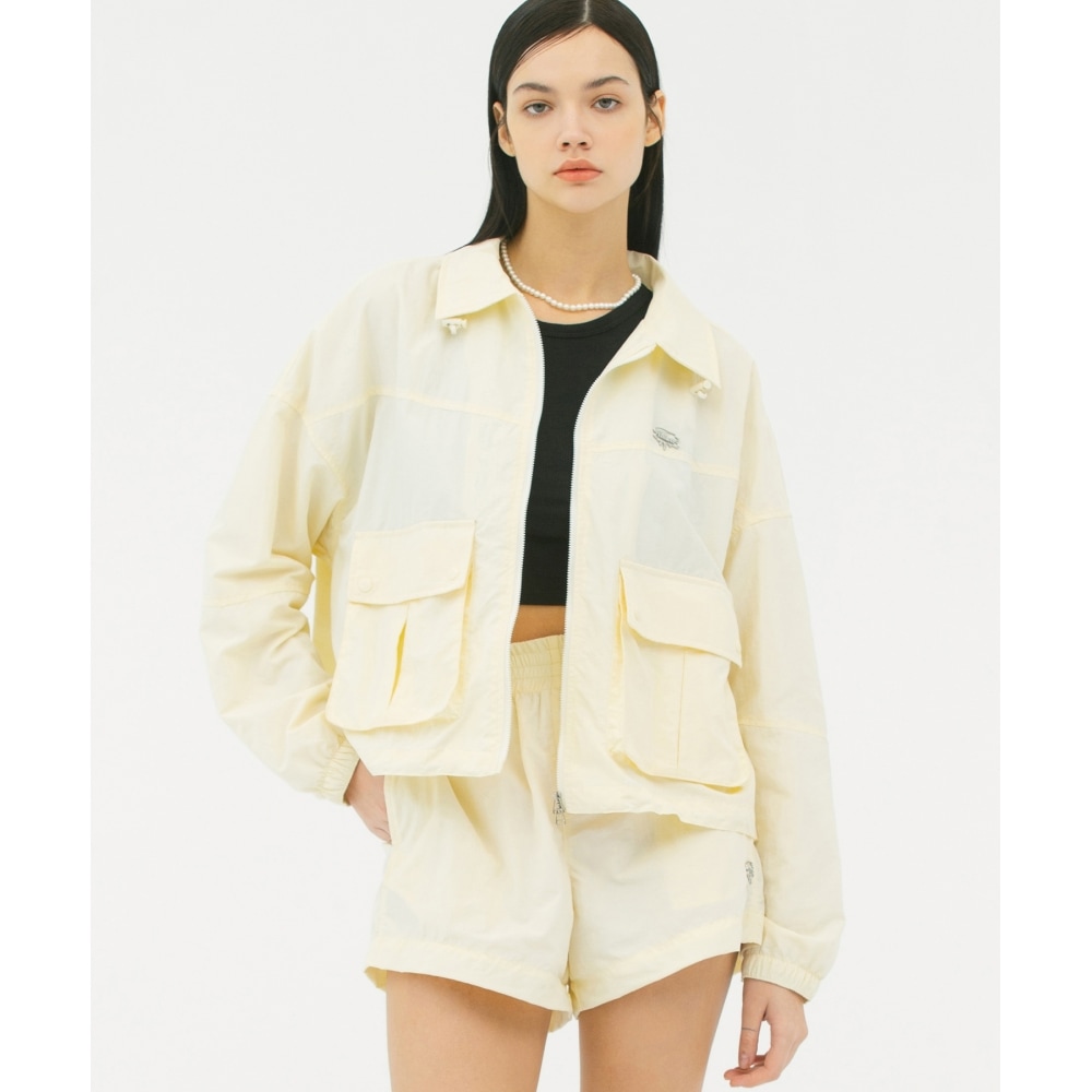 FALLETTコンフィライトウィンドジャケットアイボリー