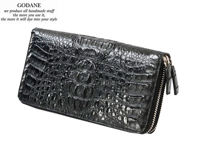 ゴダン Njcw8091cp カイマンクロコ ダブルファスナー長財布 nssy14