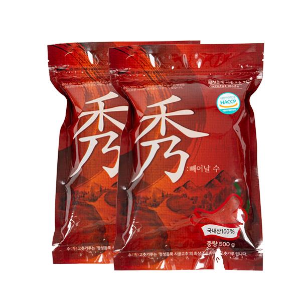 真心たっぷり田舎唐辛子水唐辛子 정성듬뿍 시골고추 수 고춧가루