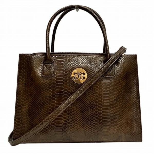 ハナエモリ HMT067-70 レザー 2WAY バッグ トートバッグ ショルダーバッグ 【中古】