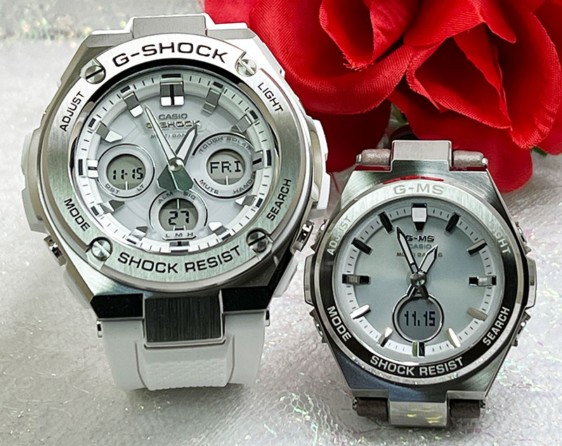 恋人達のGショック ペアウオッチgショック 人気 婚約　夫婦 高級　クリスマス プレゼント おすすめ 大人のG-SHOCK　電波ソーラー BABY-G カシオ 2本セット アナデジ GST-W31 48,840円