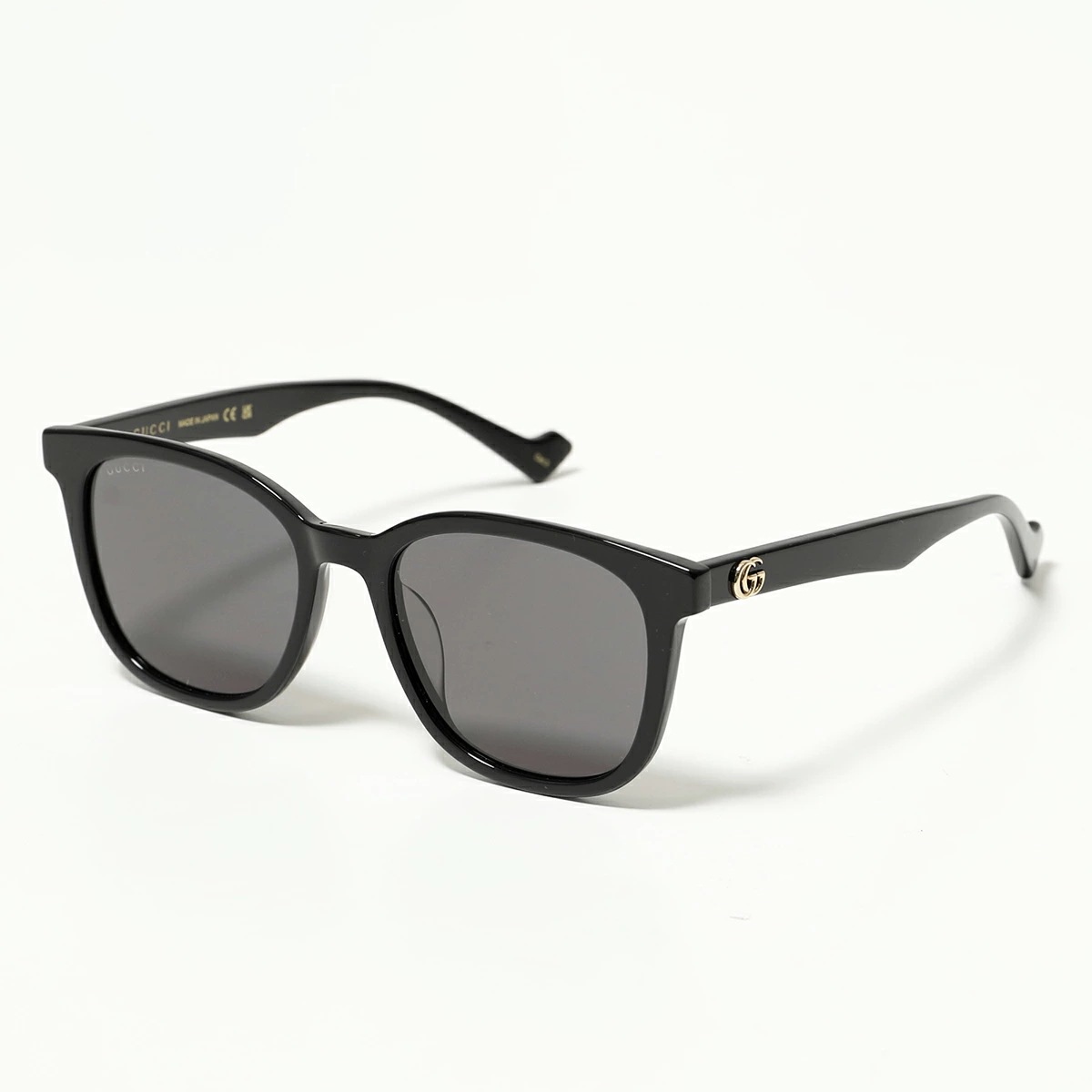 GUCCI グッチ サングラス GG1001SK レディース メガネ スクエア型 GGロゴ メタルロゴ 眼鏡 アイウェア 001/BLACK-BLACK-GREY