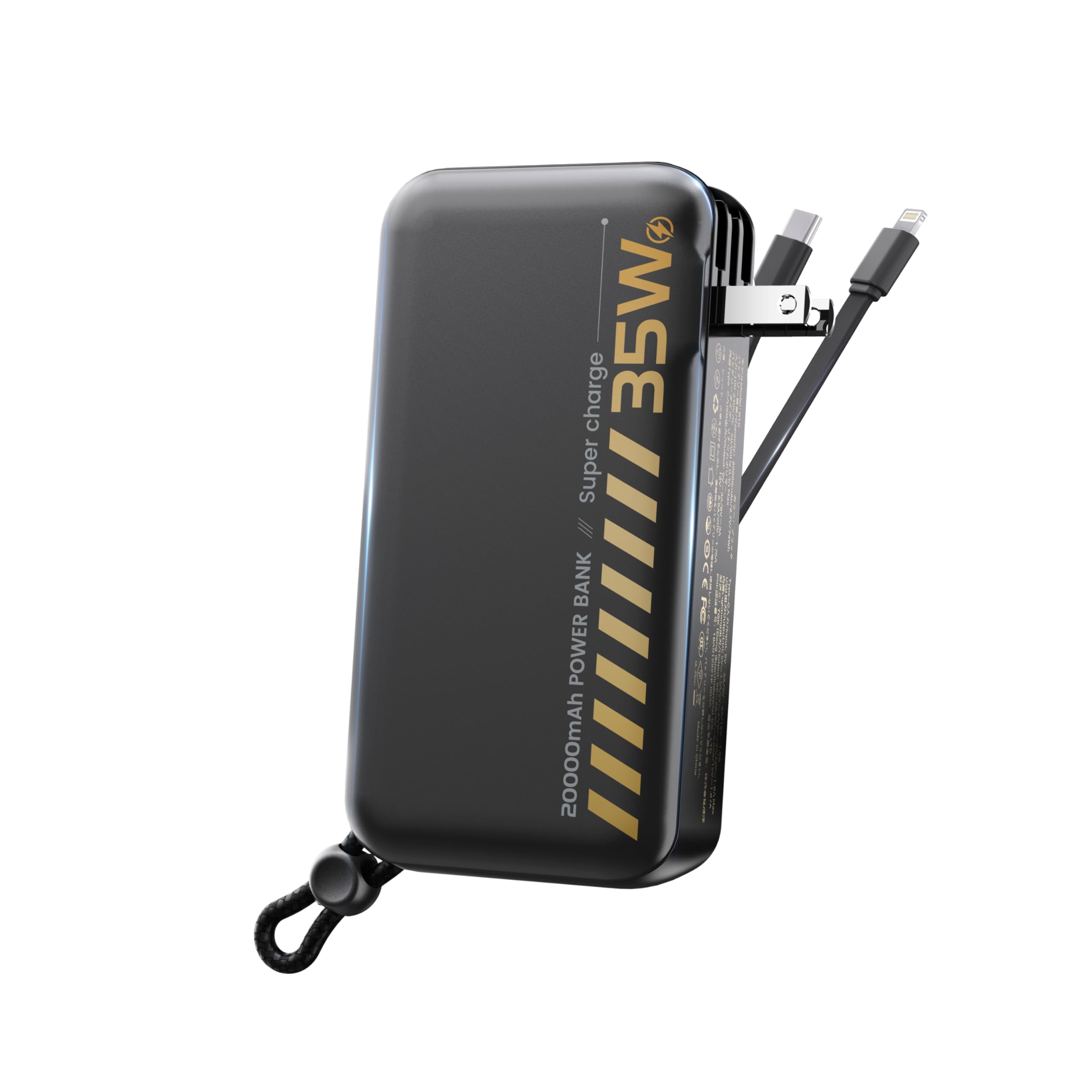 【PD35W急速充電・業界水準】モバイルバッテリー 20000mAh 大容量 軽量 小型 携帯バッテリー コンセント一体型 折りたたみ式プラグ type-C入出力ポート 携帯充電器 2IN1 ケーブル 5,151円