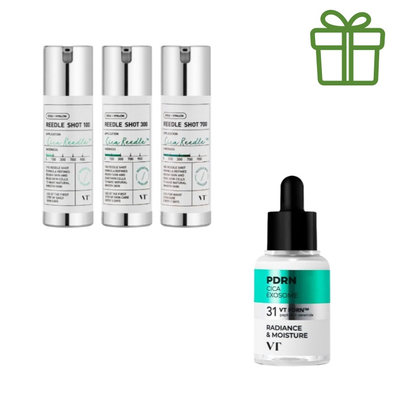 【エイジングケアセット】リードルショットセラム高濃度PDRNセラム30ml＋3種のマイクロニードル美容液（100/300/700）で弾力・ハリUP毛穴・乾燥悩みに集中ケア！+ランダムギフト付き