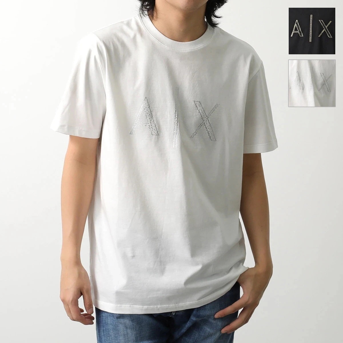 ARMANI EXCHANGE アルマーニ エクスチェンジ Tシャツ XM000325 AF10364 メンズ 半袖 ロゴT クルーネック コットン カラー2色