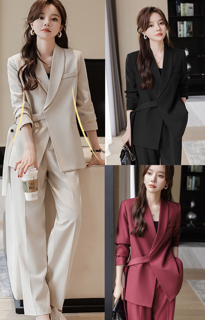 スーツ レディース パンツスーツ 無地 ジャケット 2点セット 3color ゆったり 上下セットアップ ママスーツ 面接 通勤 入学式 卒業式 着痩せ オフィス フォーマル OL 就活 事務服