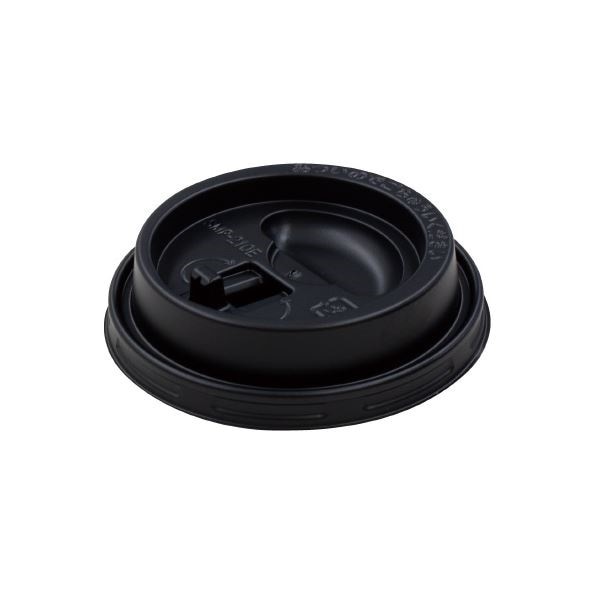 （まとめ）サンナップ エンボスカップ210mL用フタ ブラック 50個[x10セット]