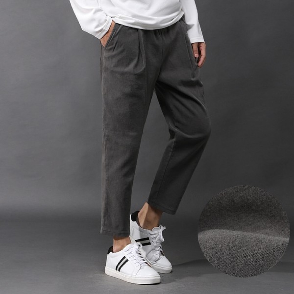 (Juans) メンズフリーススパンバンディングワンタックワイドパンツ FICP9383