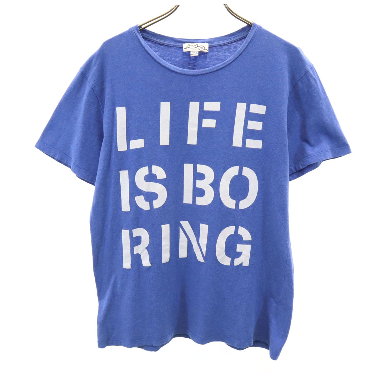 KITSUNE キツネ ポルトガル製 半袖 Tシャツ S ブルー メンズ 古着