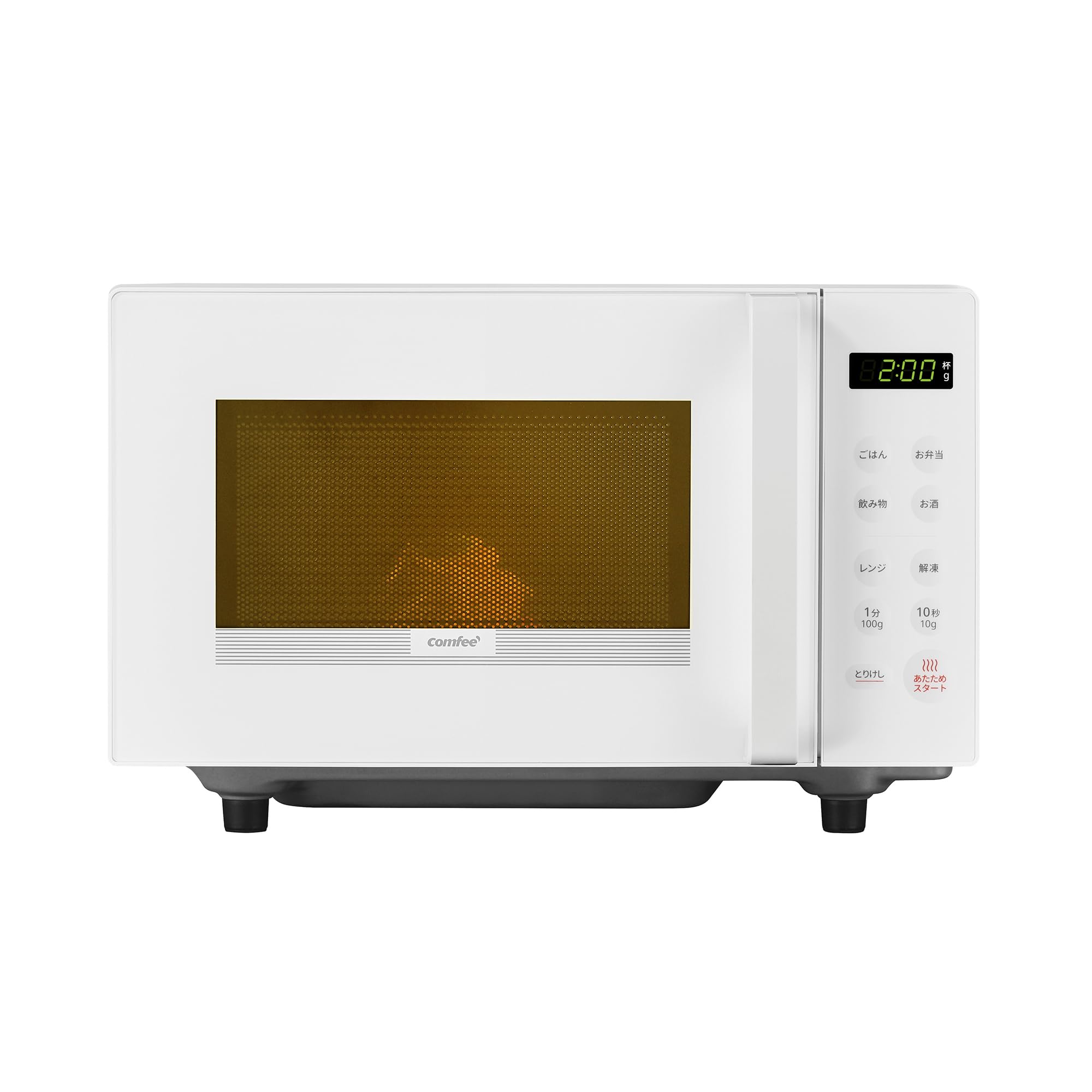 COMFEE 電子レンジ16L フラットテーブル ヘルツフリー 全国対応 単機能 自動メニュー搭載 一人暮らし 自動あたためCF-EM202-WH 【メーカー保証1年】 ホワイト