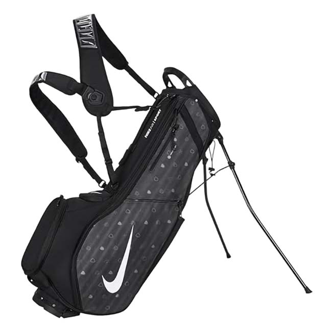 ナイキ(NIKE) AIR SPORT2 エアスポーツ2 ALP スタンド型ゴルフバッグ 9.5型 ４分割 キャディバッグ GF3020-061BK×アイアングレー×WH