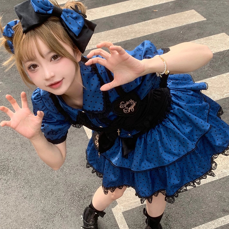 スパイシーキャンディロリータ ロリータスカートウェディングホットガールスーツ本格的 スポット サマーデイリー