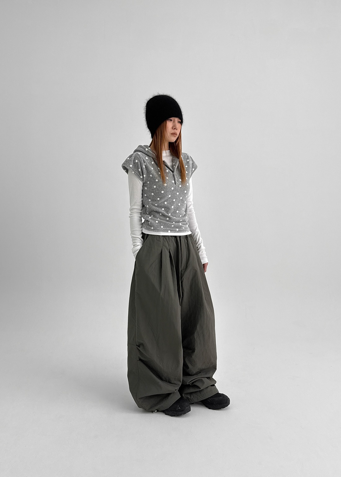 (UNISEX) ケンナット ワイドバルーンパッド入りバンディングパンツ