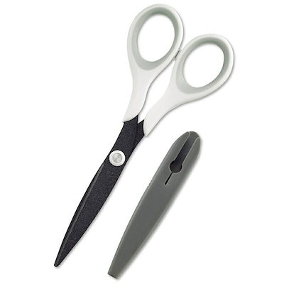 他サイト： プラス(PLUS)はさみ フィットカット スリムスタイル フッ素コート ホワイト/グレー SC-160SF　34-159の商品画像