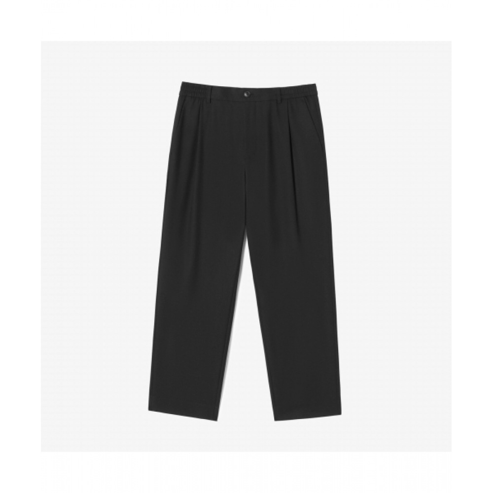 LACOSTE メンズセミワイドスラックス [ブラック]