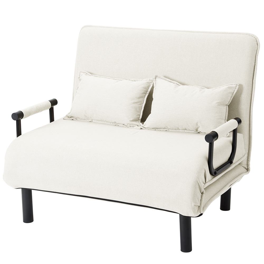 【国内出荷】ソファベッド 折りたたみ 3WAY ファブリック生地 カウチソファー 幅60 肘付き 一人掛け 二人掛け カウチ リクライニング 一人暮らし 組立品