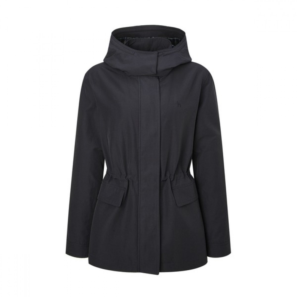 [ヘッジズレディース] 25SS フード付きハーフナイトジャンパーネイビー HSJU5BC21N2