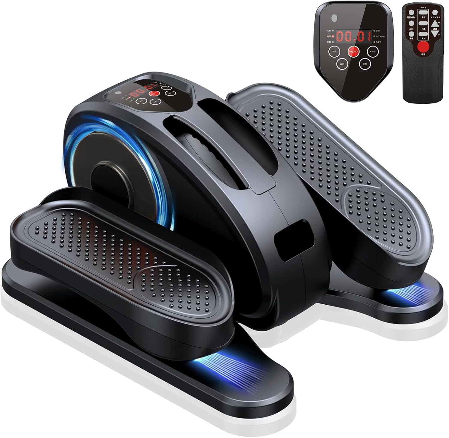 エアロバイク ミニ フィットネスバイク 電動 家庭用 健康器具 リモコン付き 高齢者 静音 組み立て不要 6種類プログラム 速度5段階 小型 軽量