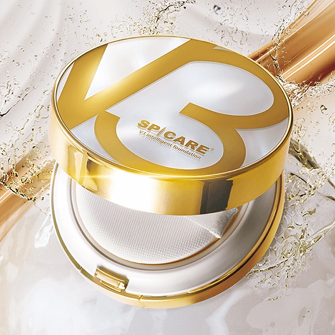 V3 intelligent V3 インテリジェント ファンデーション SPF50 PA++++ 15g 本体 パフ付き