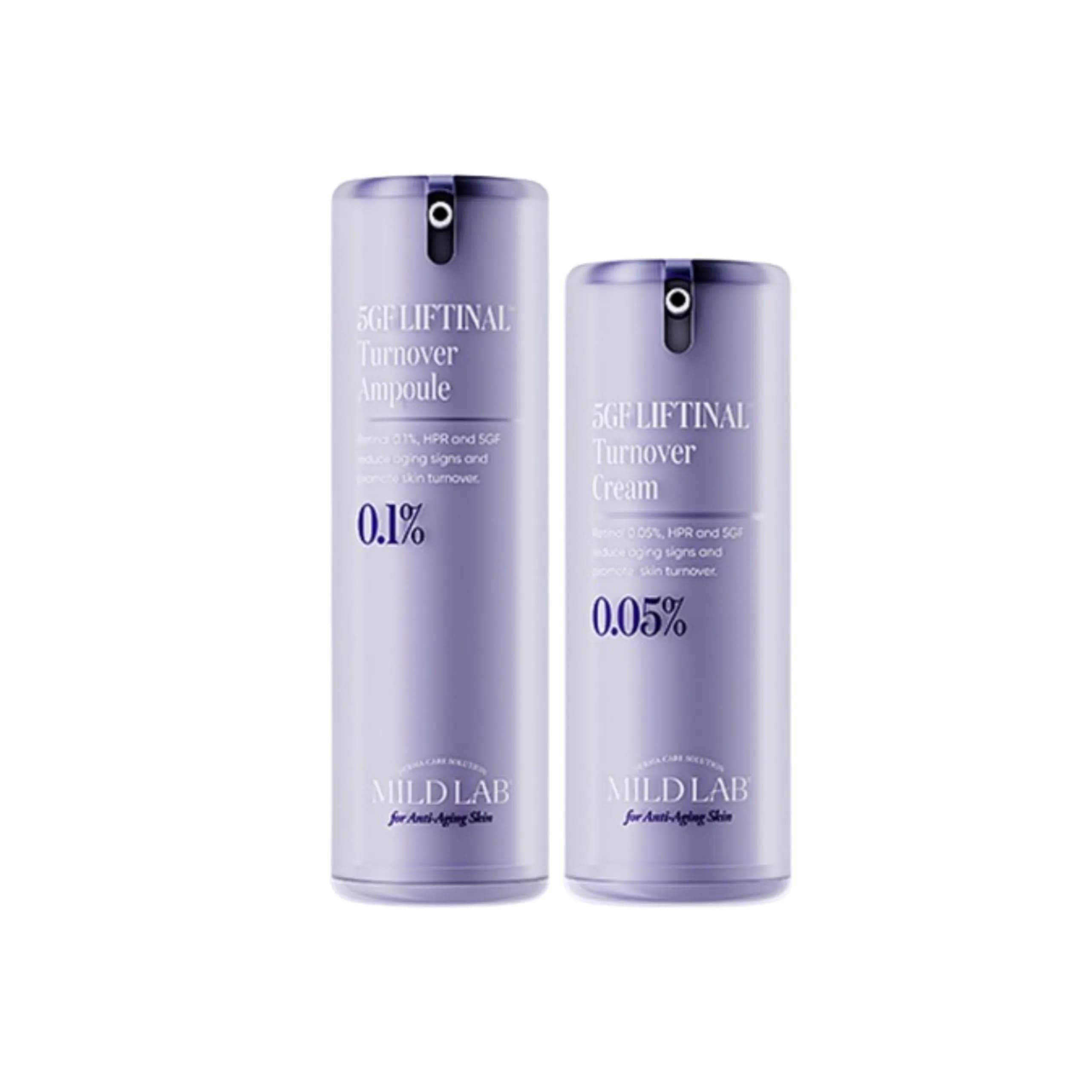 [24FW/New]5GF リーフティ刃 ターンオーバー アンプル 30ml &クリーム 15g #毛穴弾力アンプル #レティ刃0.1% #HPR #活性EGF #低刺激