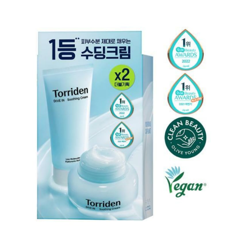 企画 Torriden ダイブイン 低分子 ヒアルロン酸 スージングクリーム ダブル(100ml+100ml）