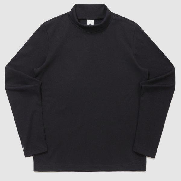 共用エッセンシャルレギュラーピーチ起毛モックネック長袖 B1 QQ423LRLO1 BLK IVY WBL