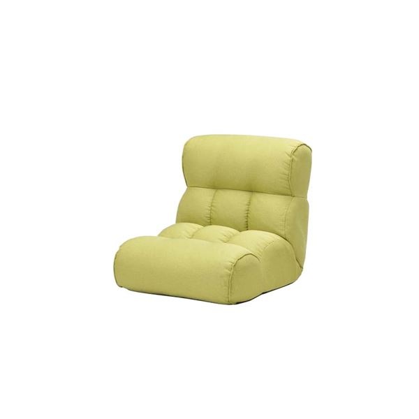 ソファー座椅子/フロアチェア (フレッシュグリーン) ワイドタイプ 41段階リクライニング 『ピグレットJr』