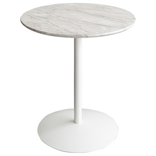 宮武製作所【お客様組み立て】サイドテーブル Santos（サントス） ホワイト ラウンドテーブル ミニテーブル ST-019D-WH【リビング家具 おしゃれ】