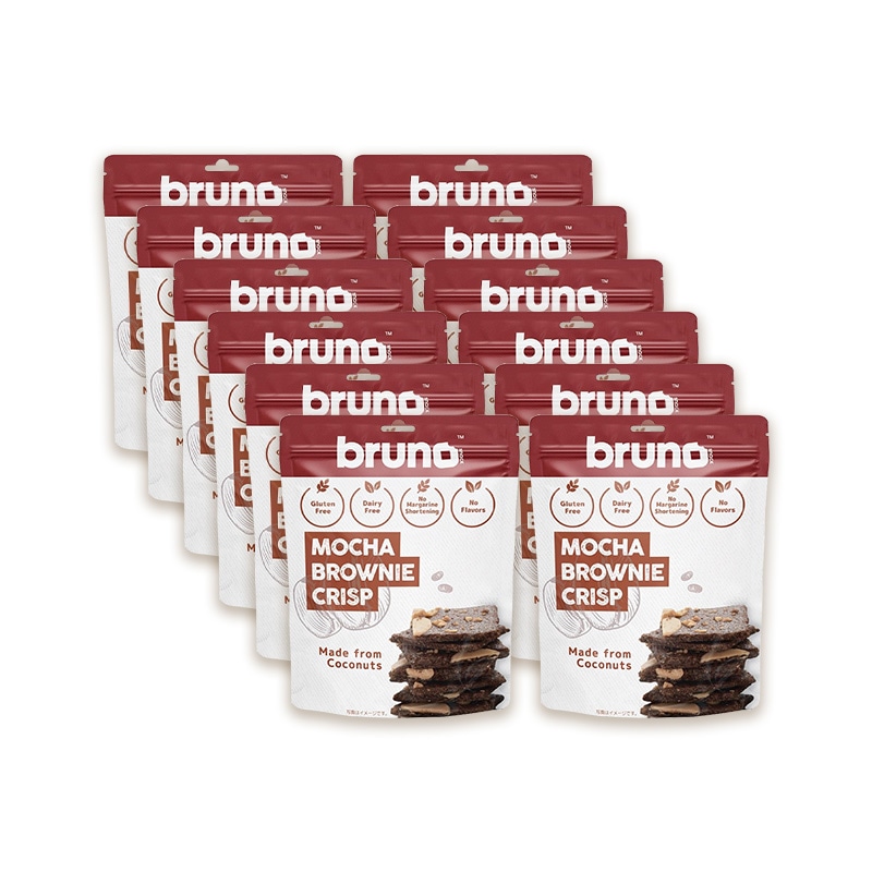 bruno snack クリスピーモカブラウニー 60g 12袋セット グルテンフリー 低GI食品 クランチ ダイエット お菓子 ヘルシー