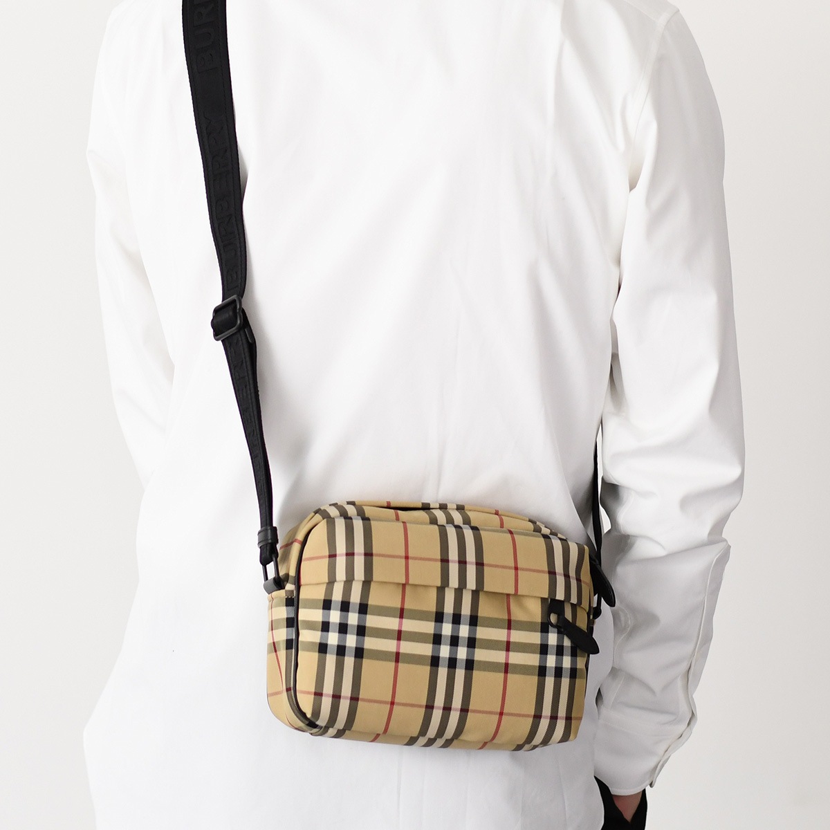 バッグ ショルダーバッグ チェック パディバッグ 8084111 メンズ ベージュ ボディバッグ ミニバッグ ナイロン